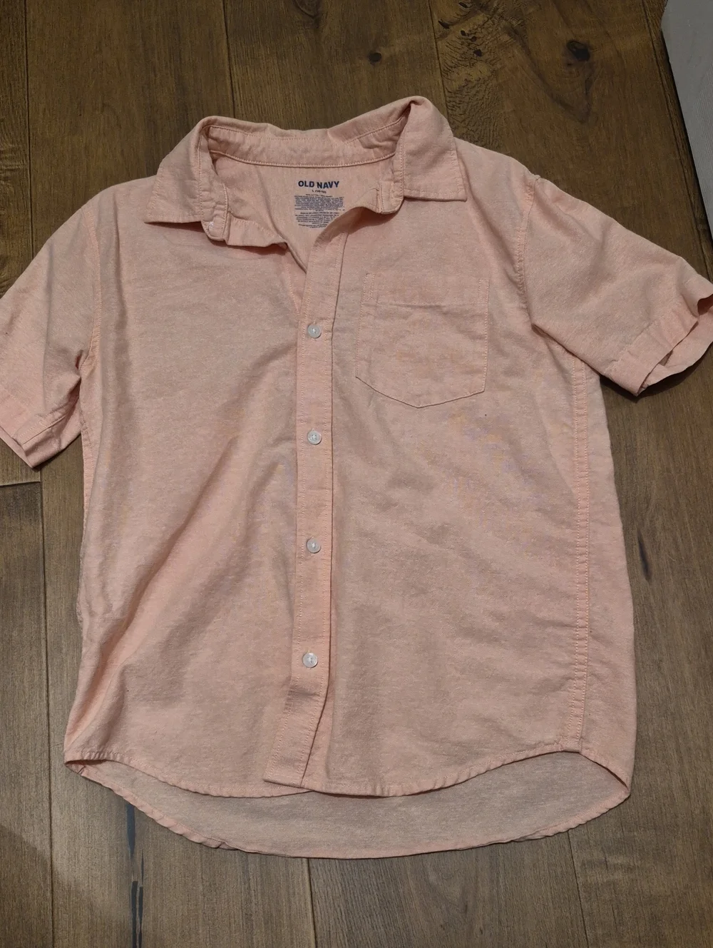 Old Navy Boys Short-Sleeve Button-Down Shirt in Peach